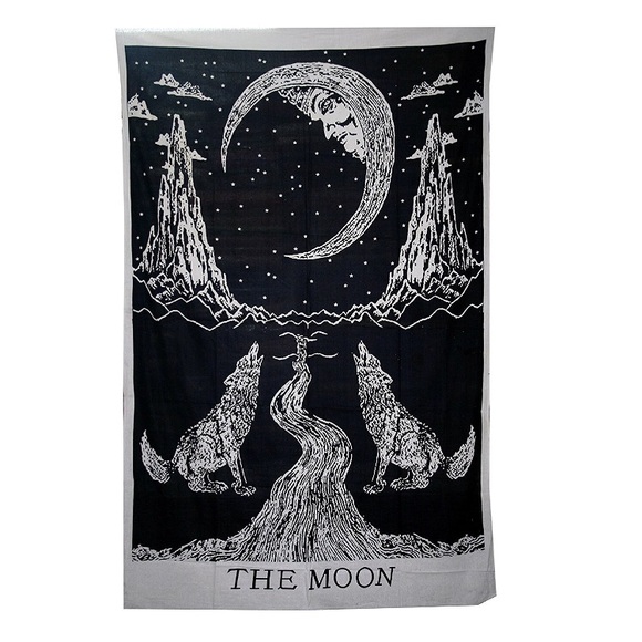 🌛HP🌜Wolf moon tarot tapestry - Picture 2 of 4